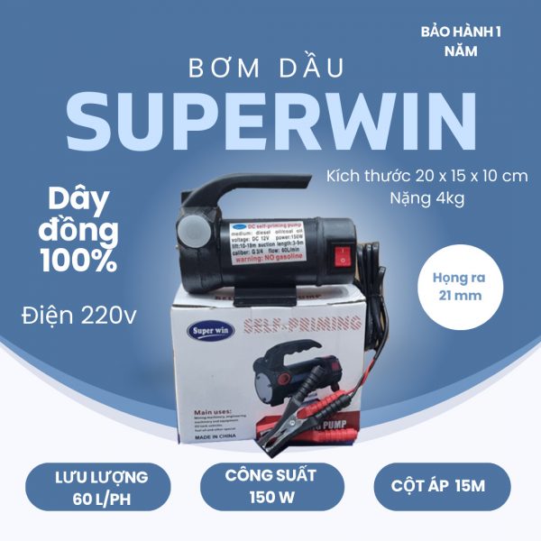 MÁY BƠM DẦU SUPER WIN 175W (220V)