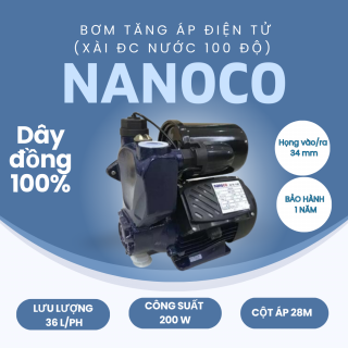 Máy bơm nước nóng tăng áp điện tử Nanoco NSP200-A (200W)