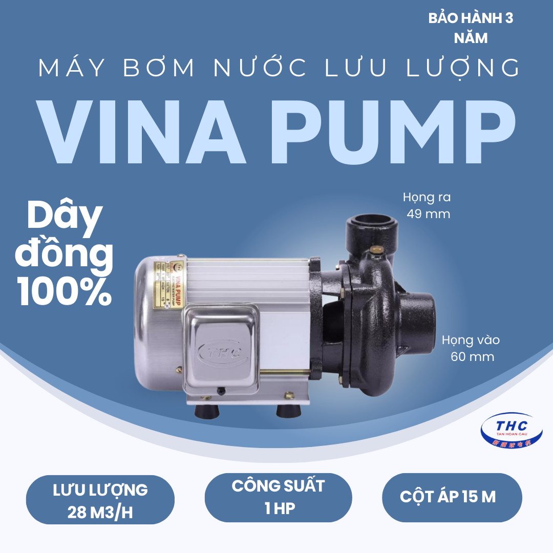 Máy bơm nước ly tâm Vina Pump 1HP