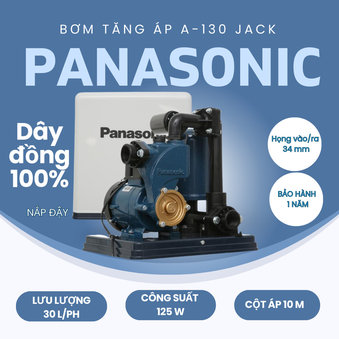 Máy bơm nước tăng áp Panasonic A-130JACK 125W