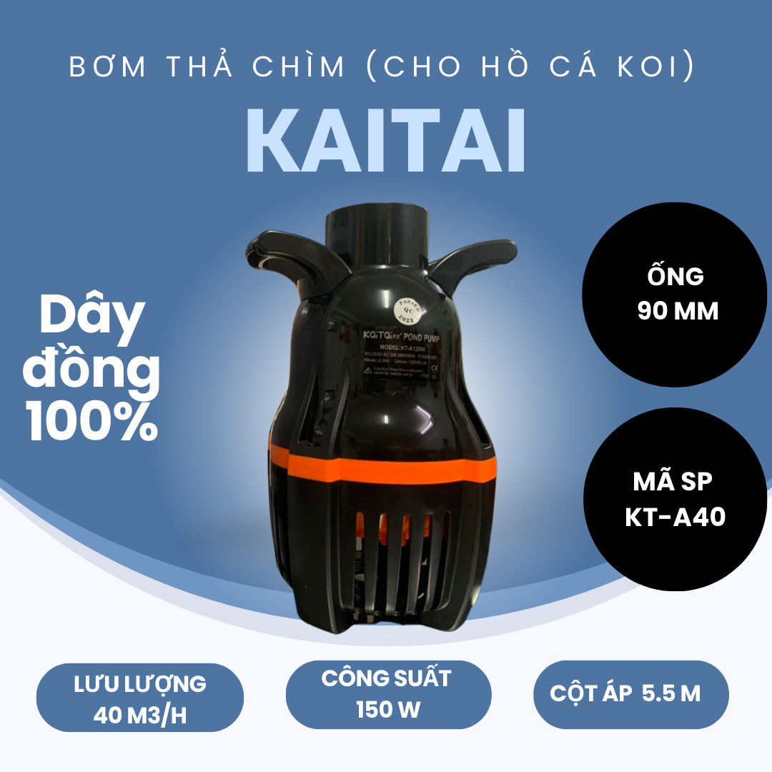 Bơm nước hồ cá Koi KENTAI công suất 150W