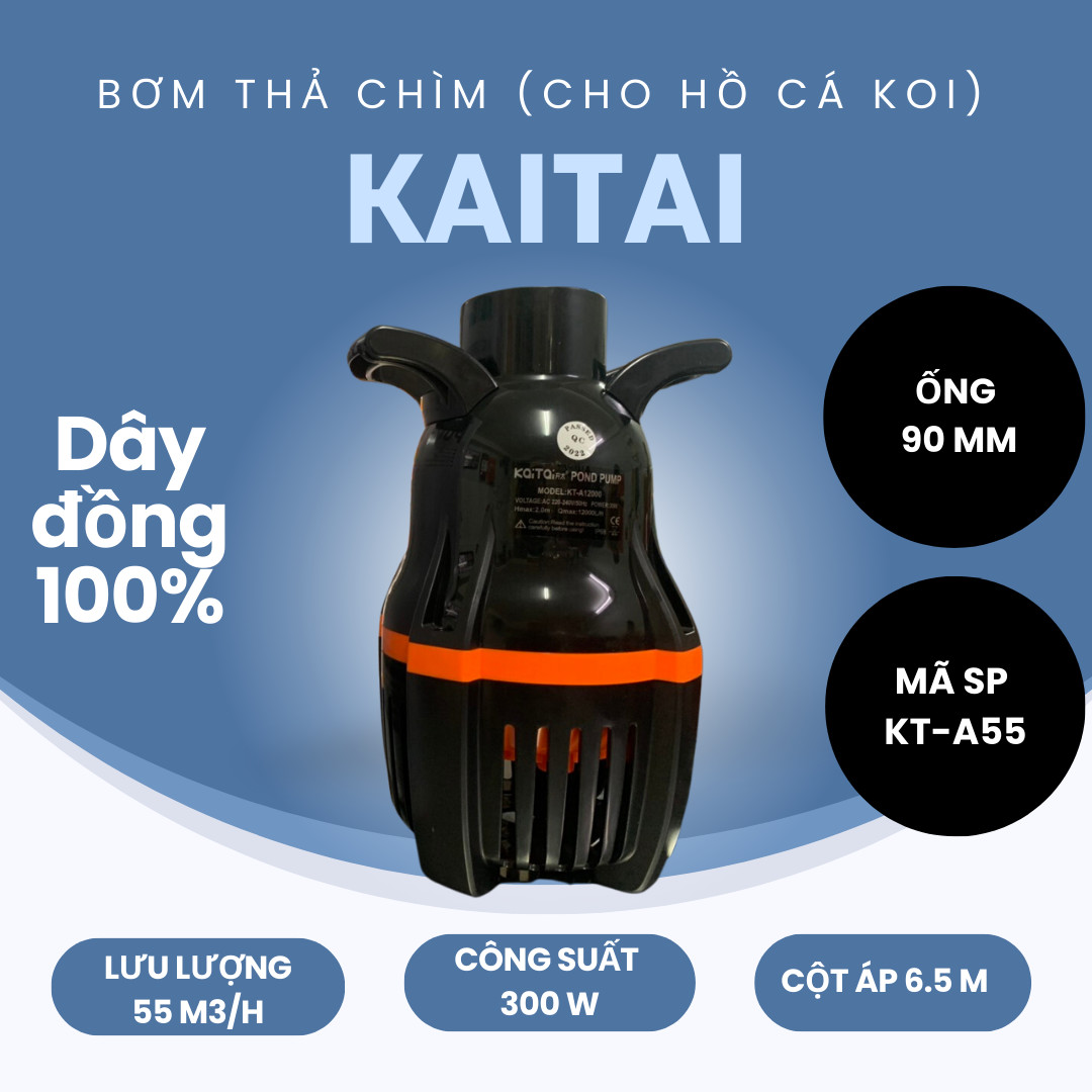 Bơm nước hồ cá Koi KENTAI công suất 300W