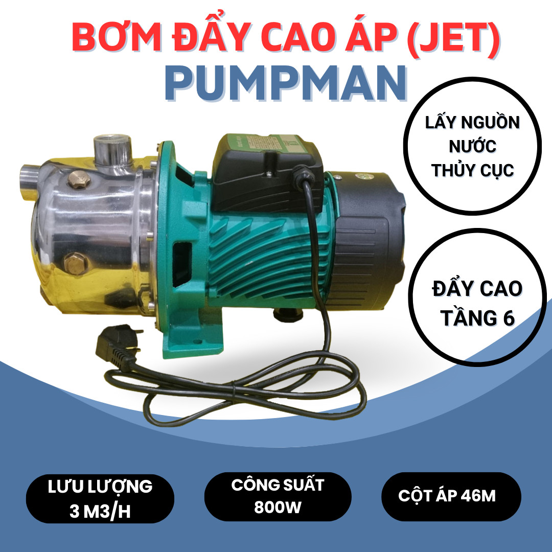 Máy Bơm Đầu Jet Inox Taifu Pumpman SGJ800 (800W)