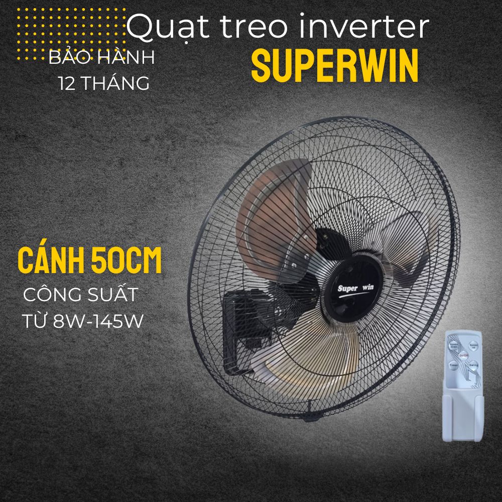 Quạt treo đa dụng Super win Biến Tần (cánh 50CM-có remote)