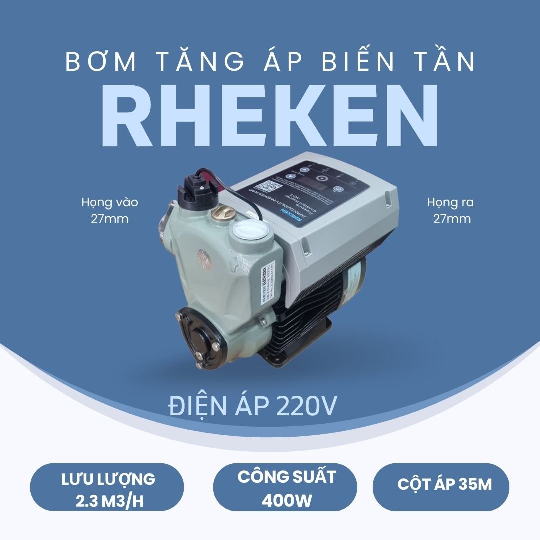 Máy bơm tăng áp biến tần điều chỉnh áp Rheken IJLM- 400AP