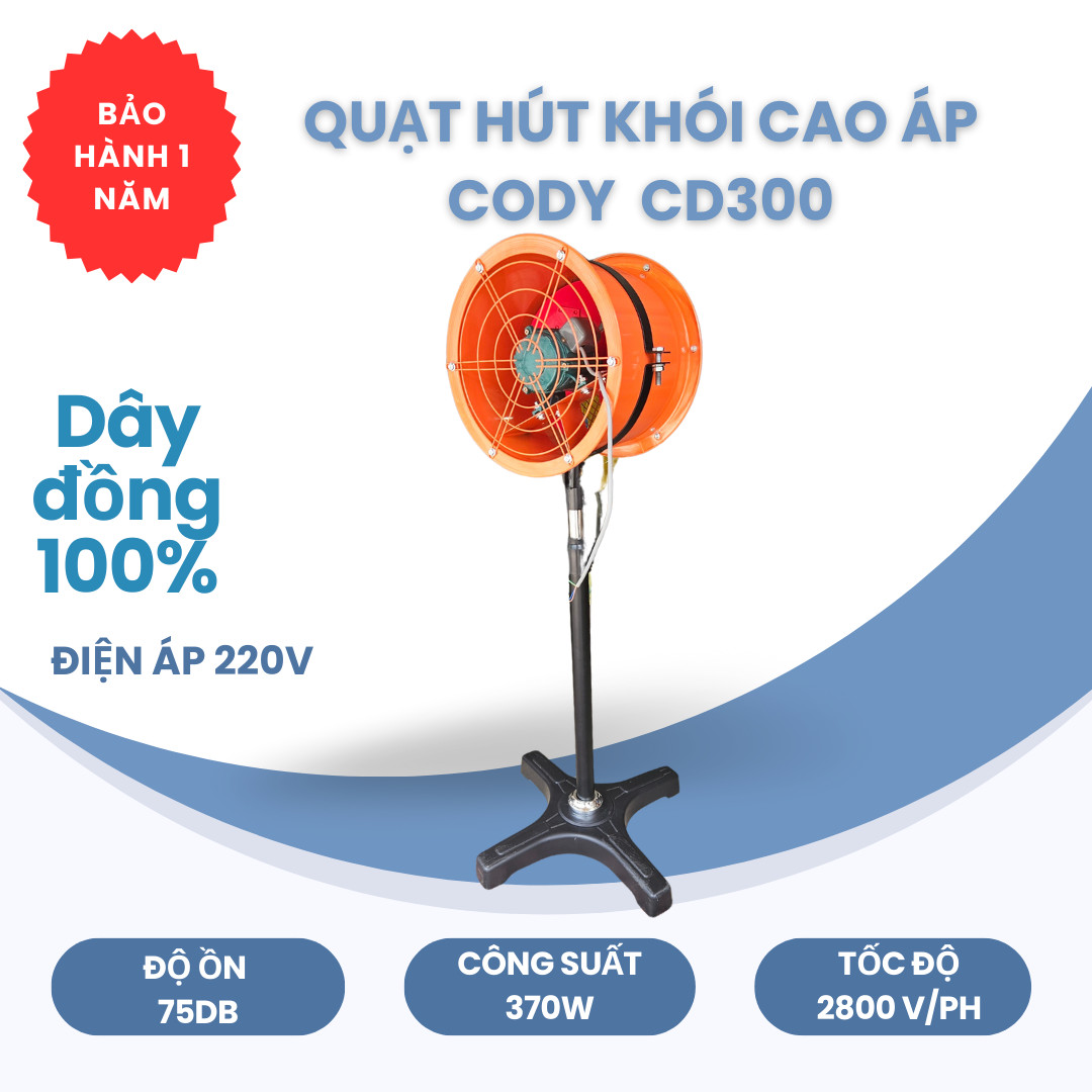 Quạt Hút Khói Dành Cho Bếp Nướng Ngoài Trời Cánh 30CM – 370W dạng Đứng