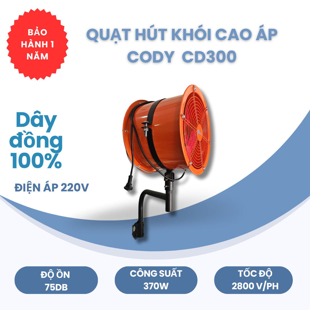 Quạt Hút Khói Dành Cho Bếp Nướng Ngoài Trời Cánh 30CM – 370W dạng Treo