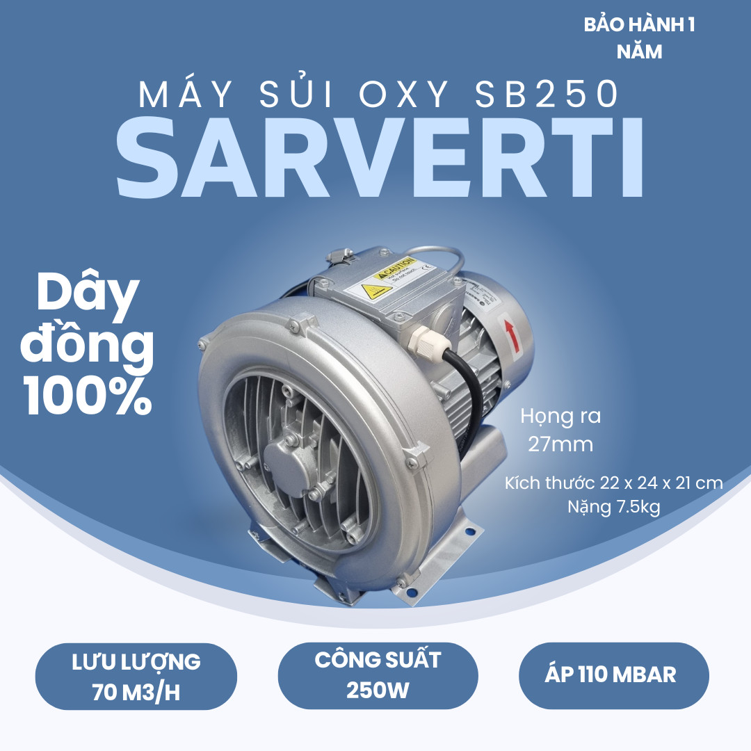 Máy sủi khí SARVERTI SB110-250 (250W)